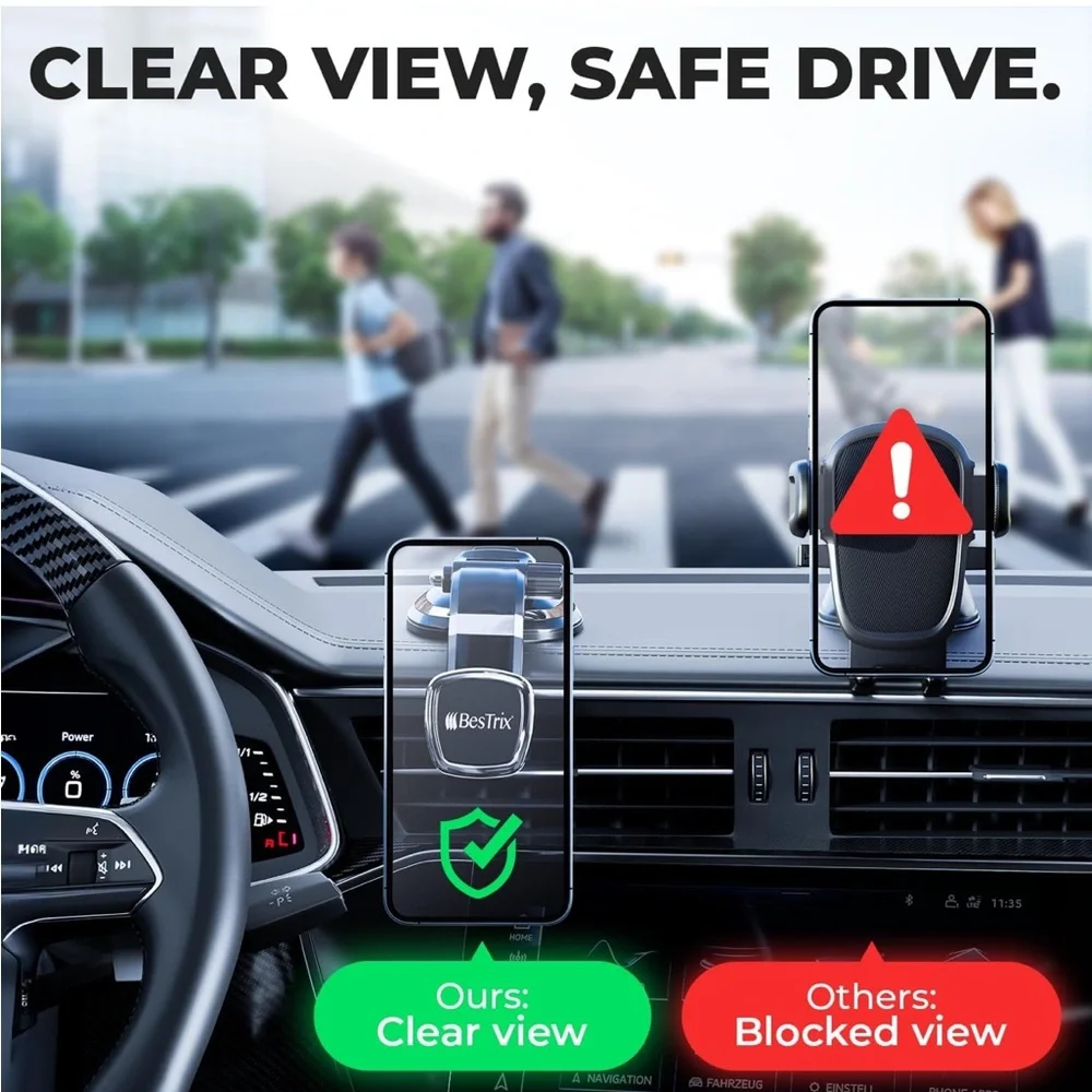BESTRIX Phone Holder for Car,Magnetic Car Phone Mount|Dashboard Car Phone Holder